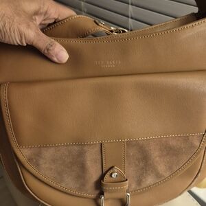 Ted Baker Tan Leather Saddle Bag